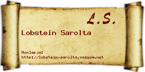 Lobstein Sarolta névjegykártya