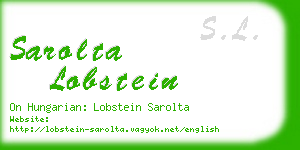 sarolta lobstein business card